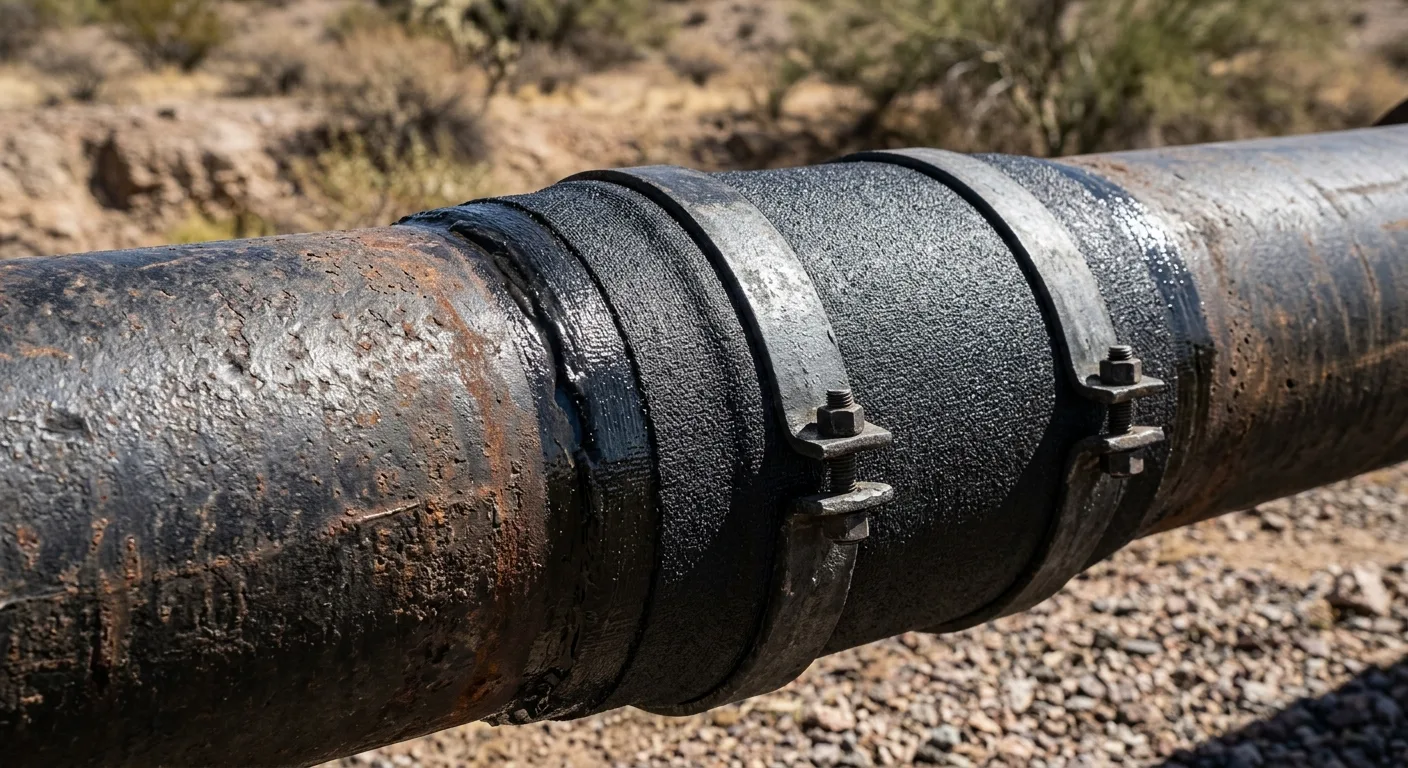 Licensed plumber repairing a ruptured pipe section in a Glendale, AZ home