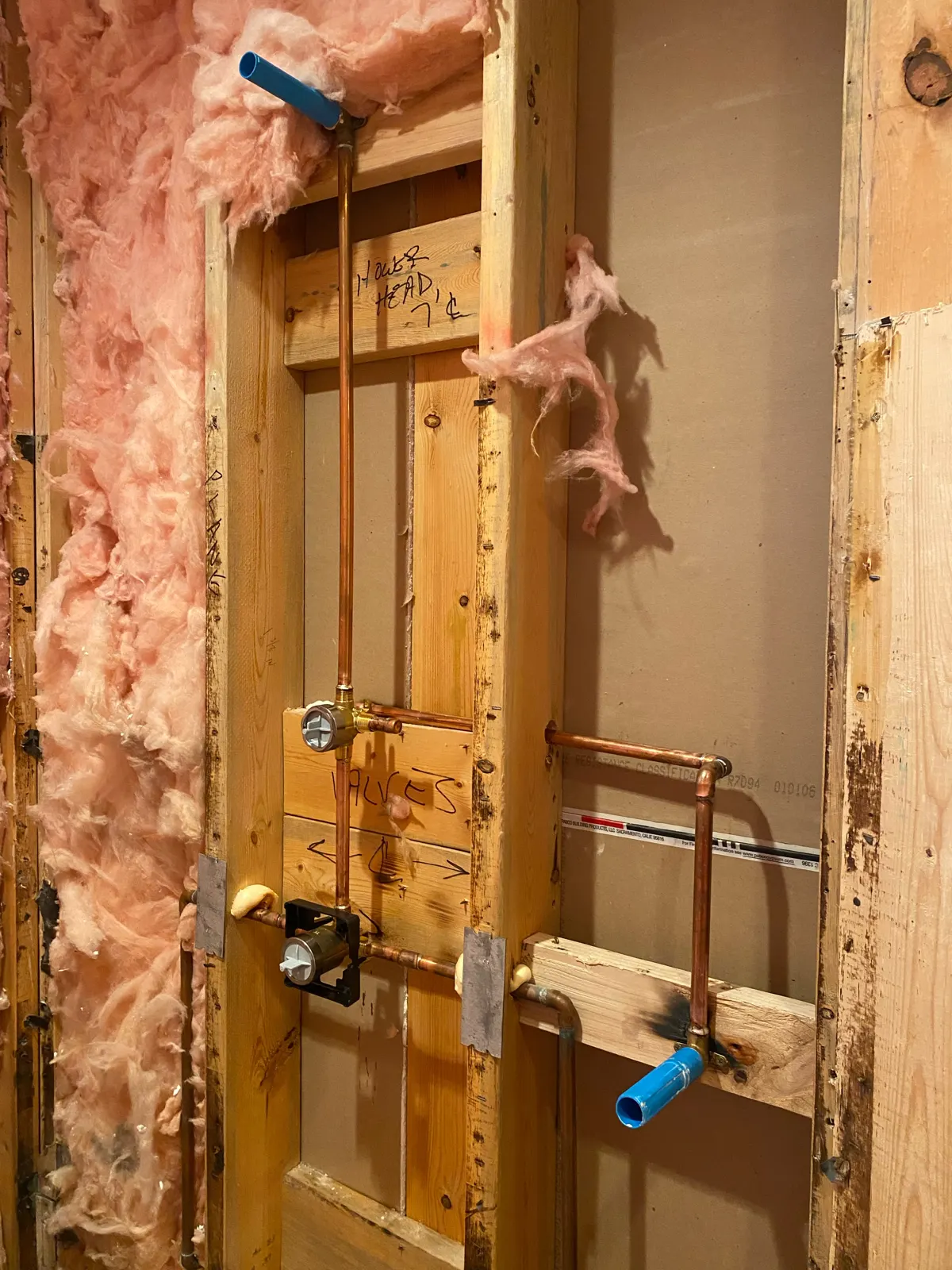 Shower valve rough-in plumbing by Max Plumbing in Surprise, AZ